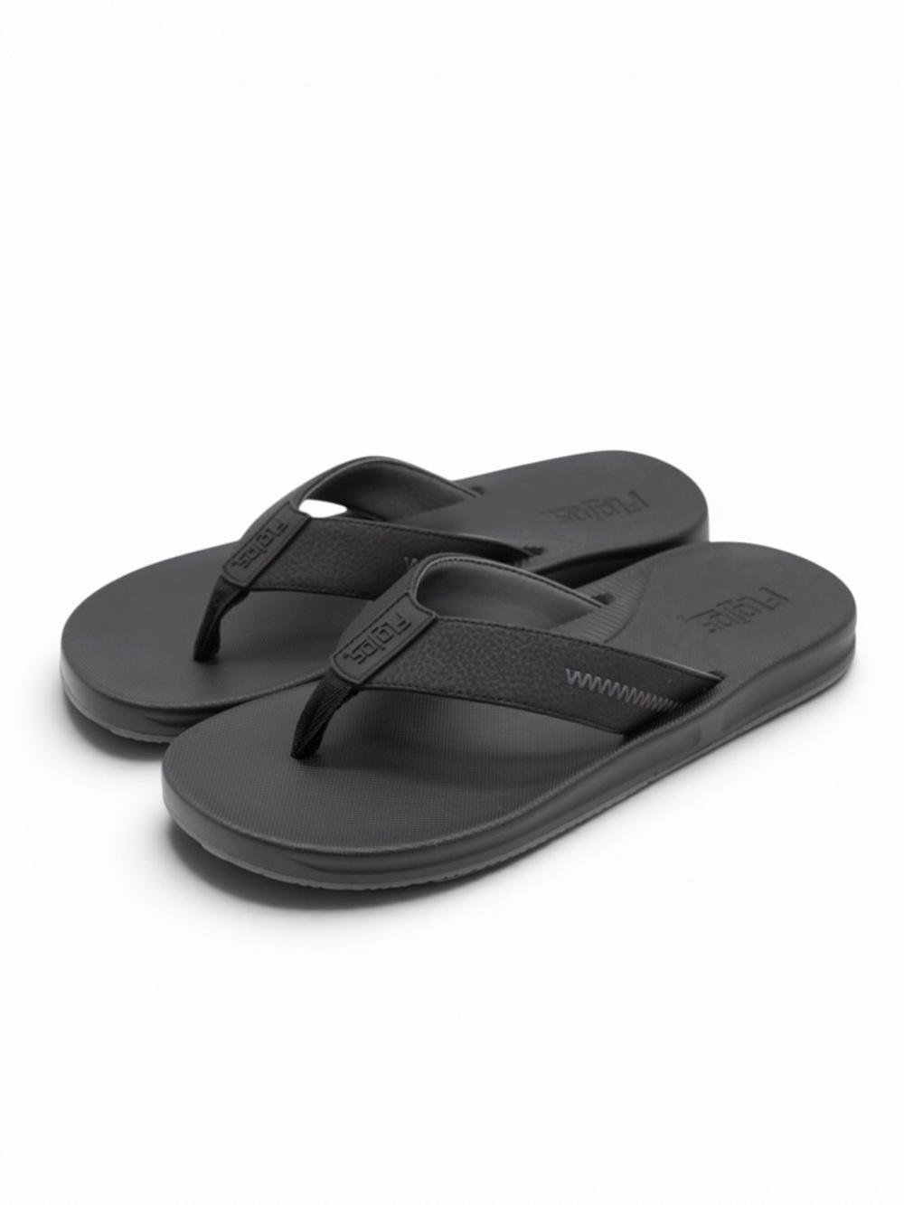 Flojos Black Memory Foam Flip Flop Sandals NWT